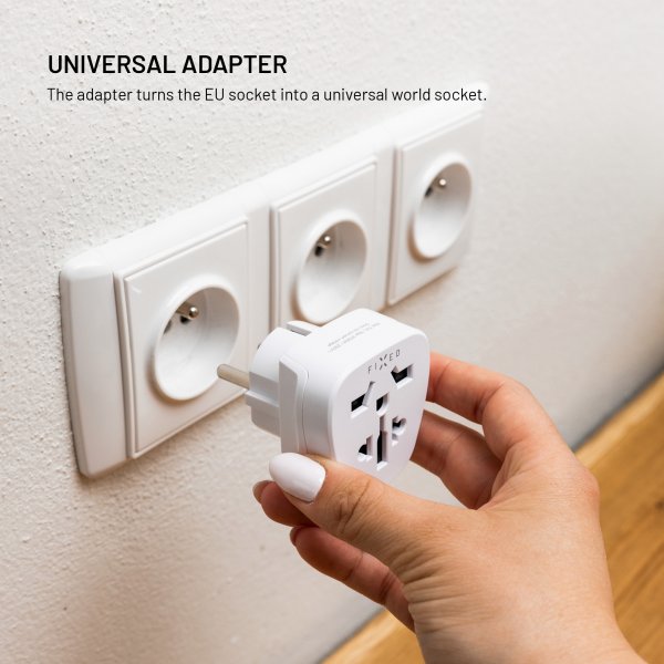 Fixed Reseadapter Schuko EU/Världen