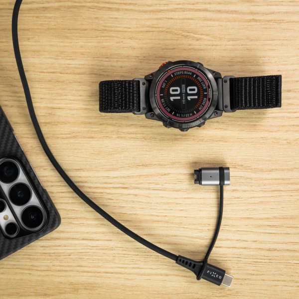 Fixed Garmin Smartwatch Laddningsadapter USB-C Svart