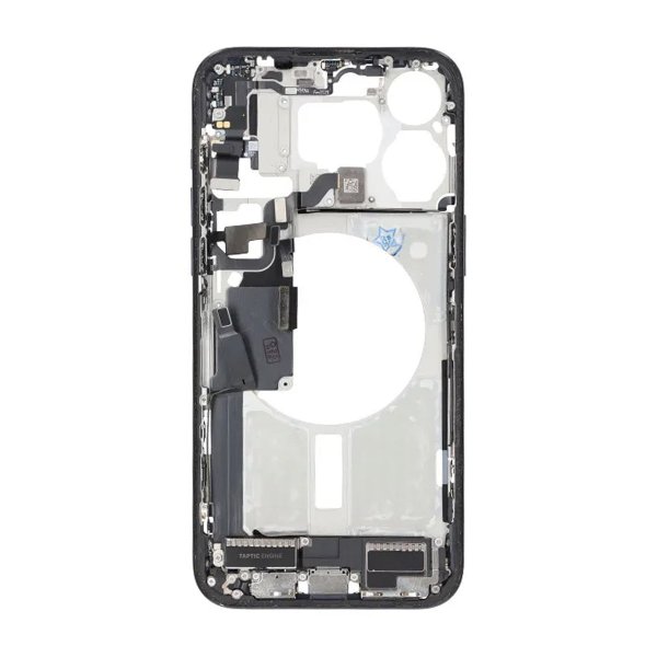 Mittenram med smådelar för iPhone 15 Pro Max - Blå Titan OEM