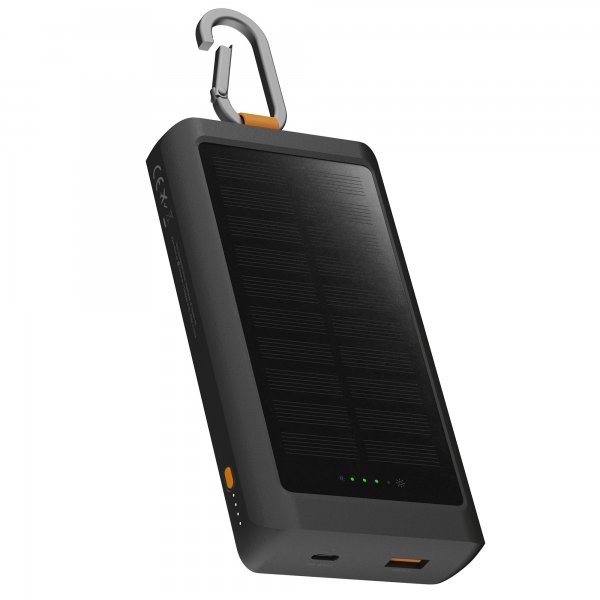 Xtorm Powerbank med Solcell och Ficklampa Go2 10 000 mAh 15W Svart