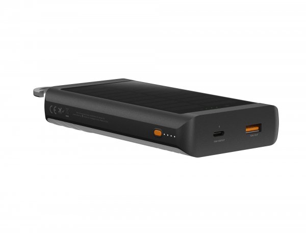 Xtorm Powerbank med Solcell och Ficklampa Go2 10 000 mAh 15W Svart