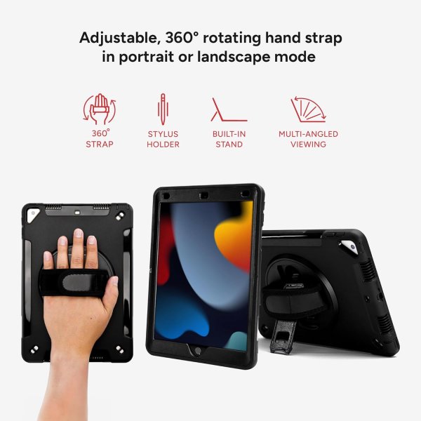 ZAGG iPad 10.2 (gen 7/8/9) Skal Rugged Tablet Case Svart