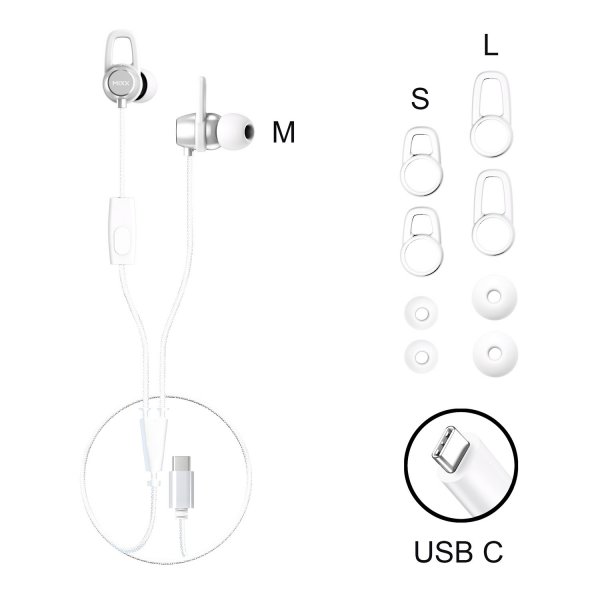 Mixx Trådade Hörlurar SoundPort USB-C Vit