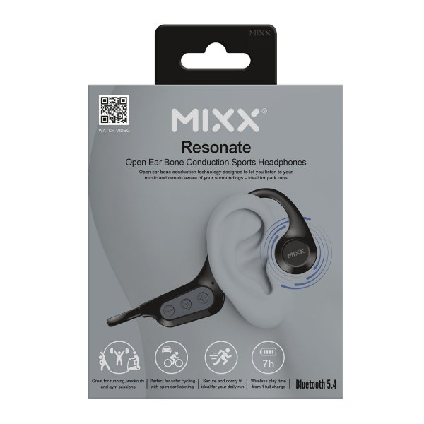 Mixx Trådlösa Hörlurar Benledande Resonate Bone Conduction Svart