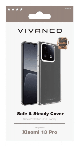 Vivanco Xiaomi 13 Pro Skal Safe & Steady Transparent