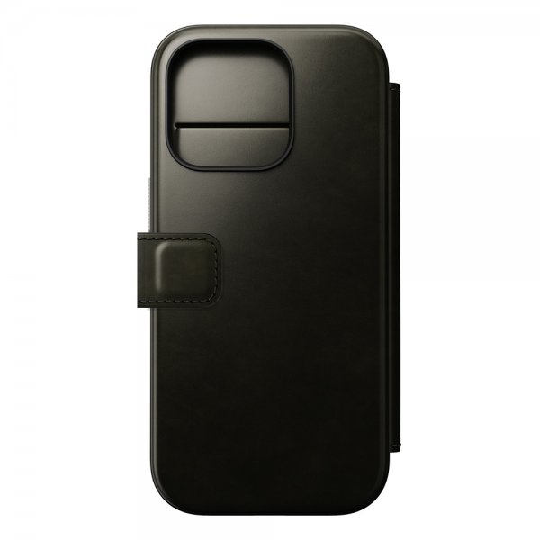 Nomad iPhone 16 Pro Fodral Modern Leather Folio Horween Green Chrome