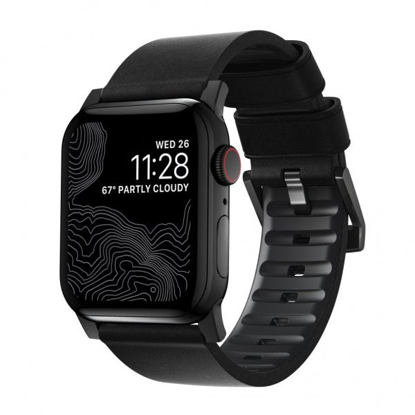 Nomad Apple Watch 44/45/46mm/Apple Watch Ultra Armband Active Band Pro Black Hardware Svart