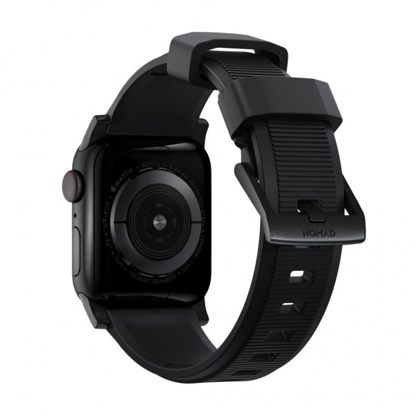 Nomad Apple Watch 38/40/41/42mm Armband Rugged Band Black Hardware Svart