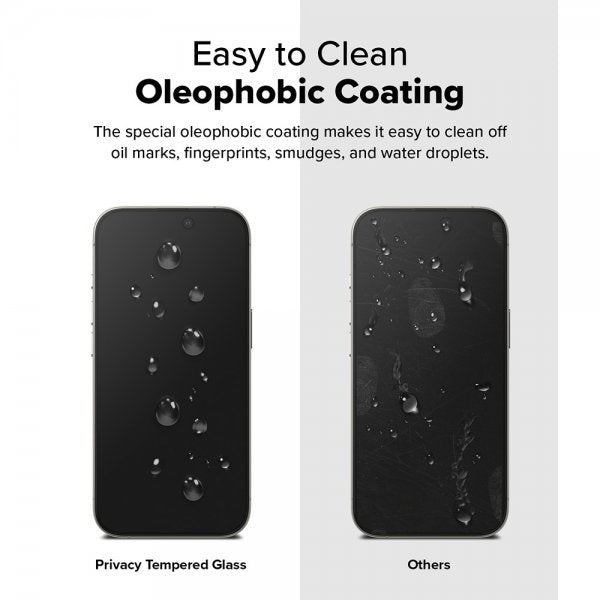 Ringke iPhone 16 Pro Skärmskydd Easy Slide Privacy 2-pack