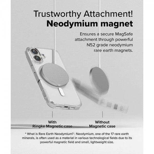 Ringke iPhone 16 Skal Fusion Magnetic Transparent