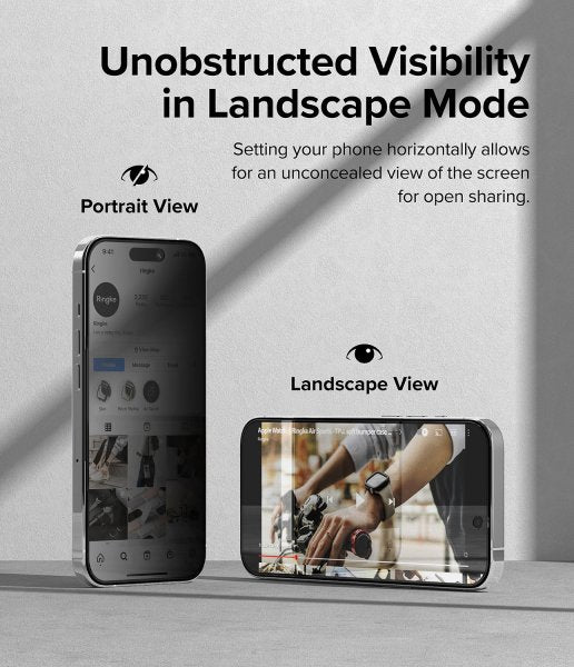 Ringke iPhone 15 Pro Max Skärmskydd Privacy Tempered Glass Installation Jig