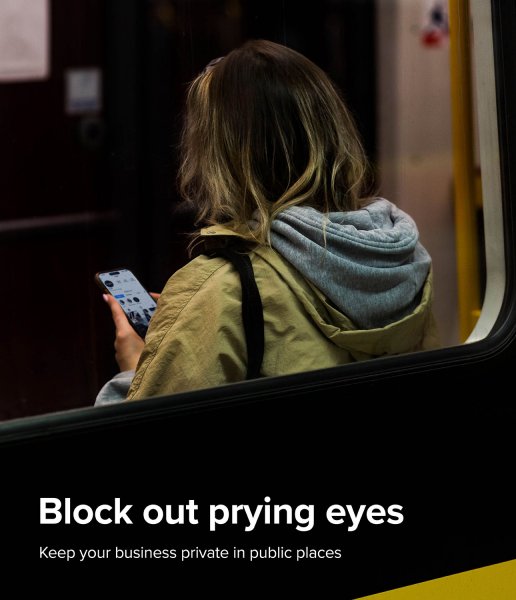 Ringke iPhone 15 Pro Skärmskydd Privacy Tempered Glass Installation Jig