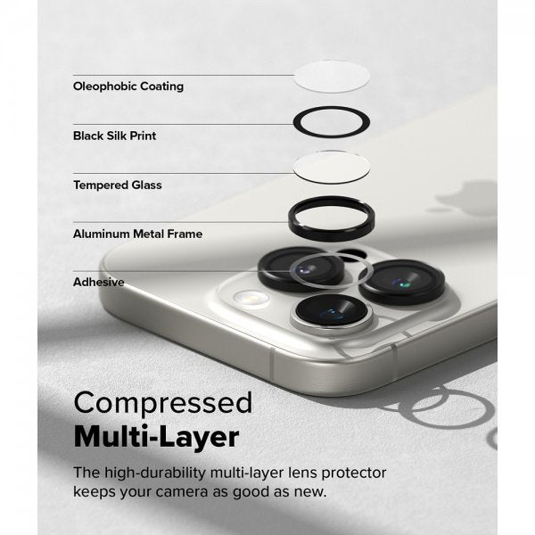 Ringke iPhone 16 Pro/iPhone 16 Pro Max Kameraskydd Camera Lens Frame 2-pack