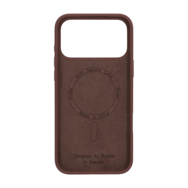 Rvelon iPhone 17 Pro Skal Silikon MagSafe Brun