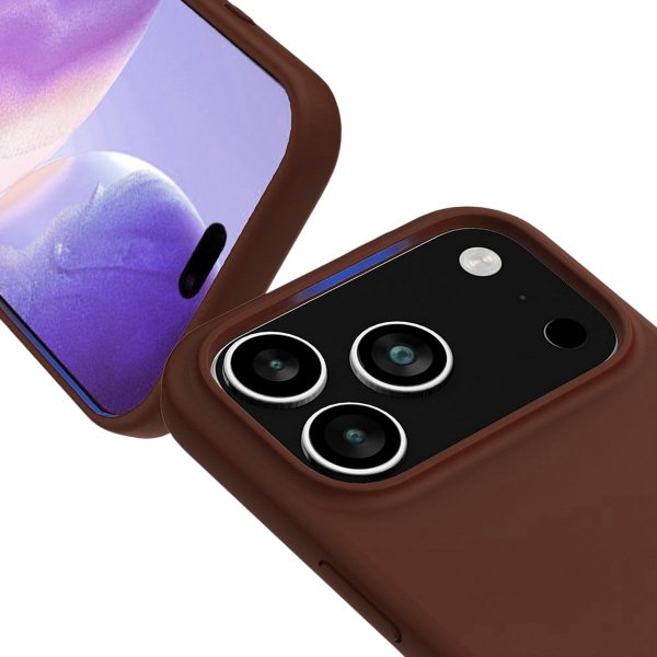 Rvelon iPhone 17 Pro Skal Silikon MagSafe Brun