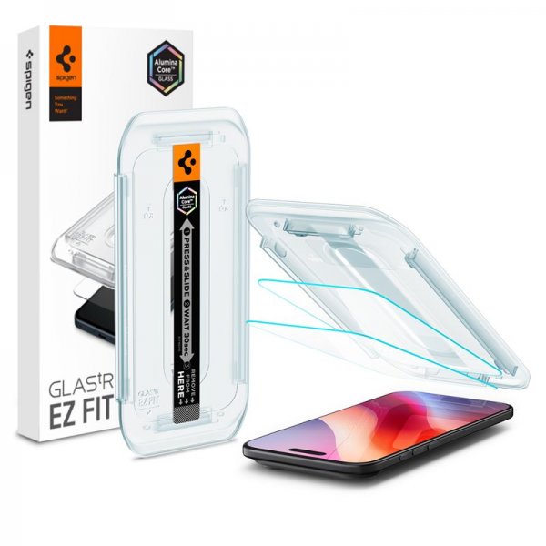 Spigen iPhone Air Skärmskydd GLAS.tR EZ Fit 2-pack