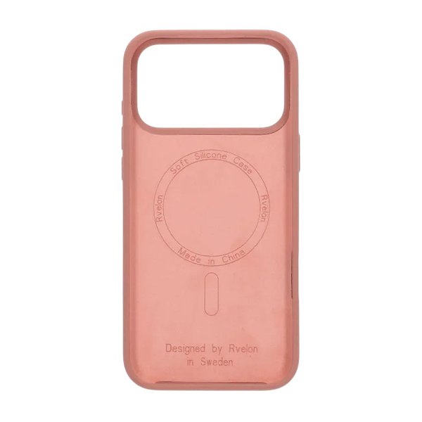 Rvelon iPhone 17 Pro Max Skal Silikon MagSafe Mörkrosa