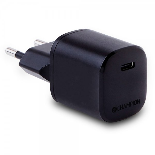 Champion Laddare med Kabel Fast Charger Kit USB-C till Lightning 20W Svart