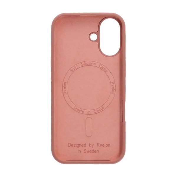 Rvelon iPhone 17 Skal Silikon MagSafe Mörkrosa