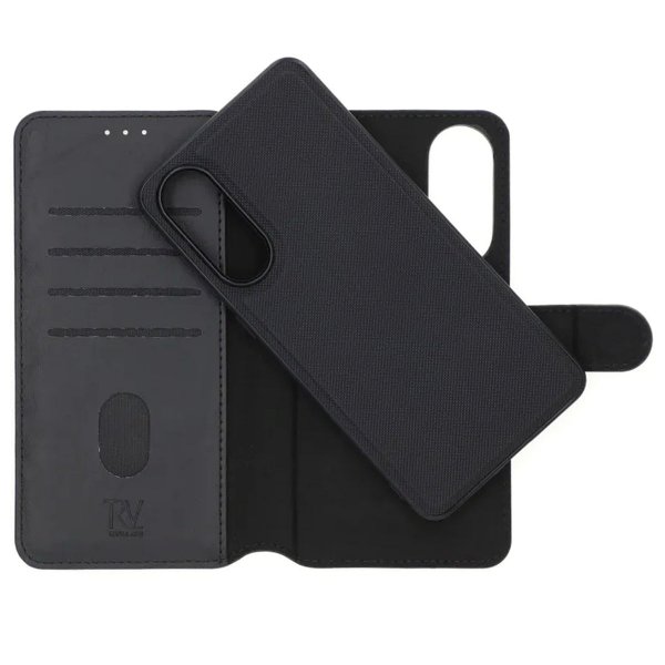 Rvelon Samsung Galaxy S25 Edge Fodral 4 Kortfack Löstagbart Skal Svart