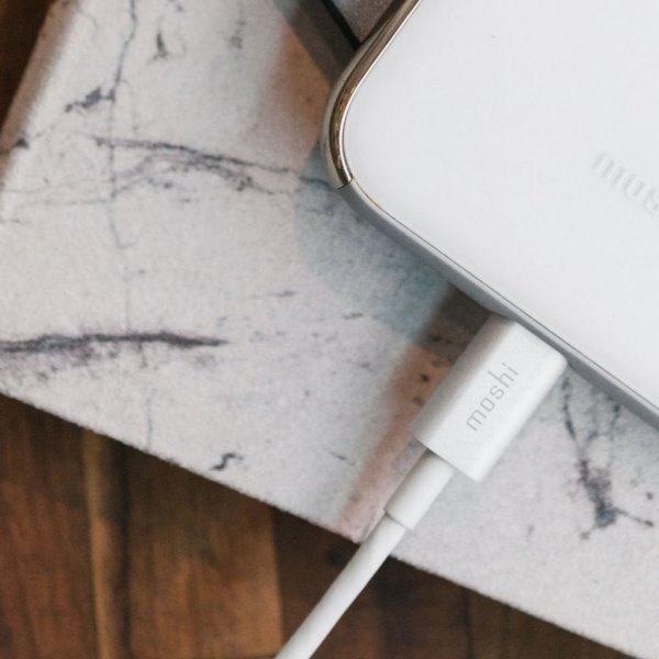 Moshi Kabel USB Cable with Lightning Connector 1 m Vit