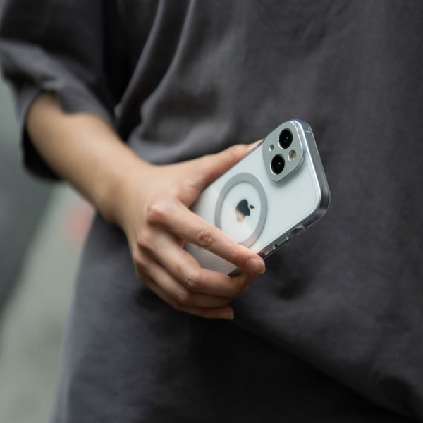 Moshi iPhone 15 Pro Skal iGlaze MagSafe Meteorite Gray