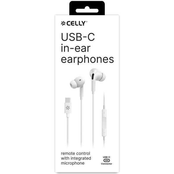 Celly Trådade Hörlurar UP1200 In-Ear USB-C Vit