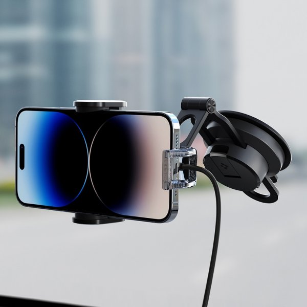 Spigen Bilhållare OneTap Pro Dashboard Mount Charger 15W Svart