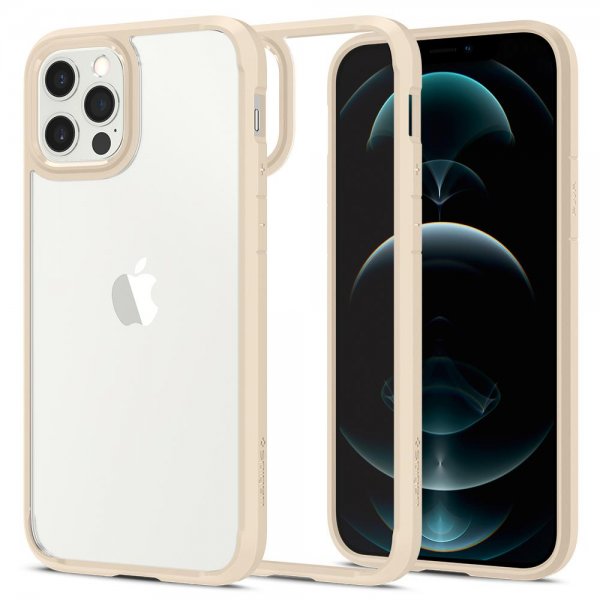 Spigen iPhone 12/iPhone 12 Pro Skal Ultra Hybrid Sand Beige