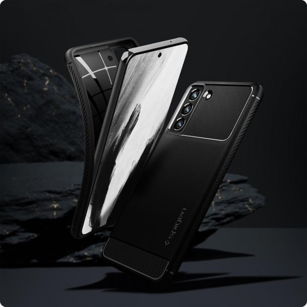 Spigen Samsung Galaxy S21 FE Skal Rugged Armor Matte Black