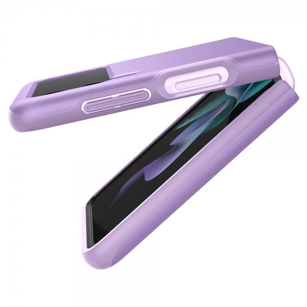 Spigen Samsung Galaxy Z Flip 3 Skal Thin Fit Shiny Lavender