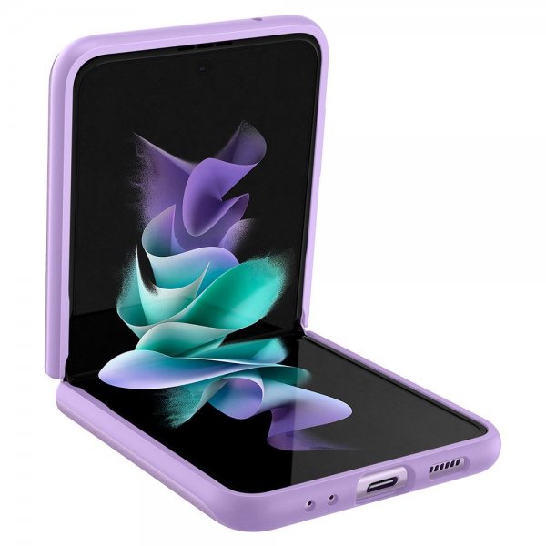 Spigen Samsung Galaxy Z Flip 3 Skal Thin Fit Shiny Lavender