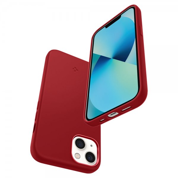 Spigen iPhone 13 Mini Skal Silicone Fit Röd