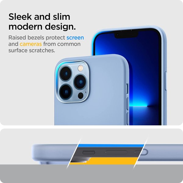 Spigen iPhone 13 Pro Skal Silicone Fit Sierra Blue