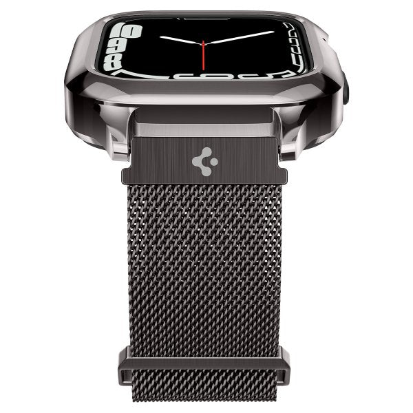 Spigen Apple Watch 45mm Skal med Armband Metal Fit Pro Graphite