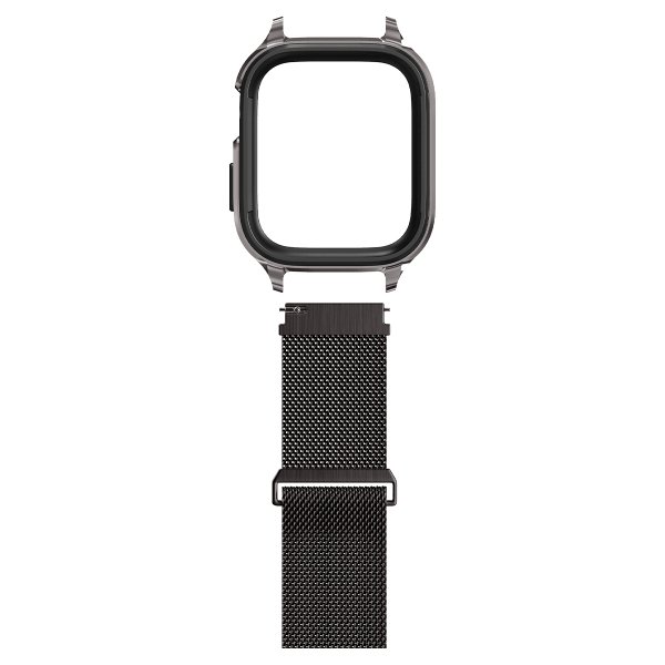 Spigen Apple Watch 45mm Skal med Armband Metal Fit Pro Graphite