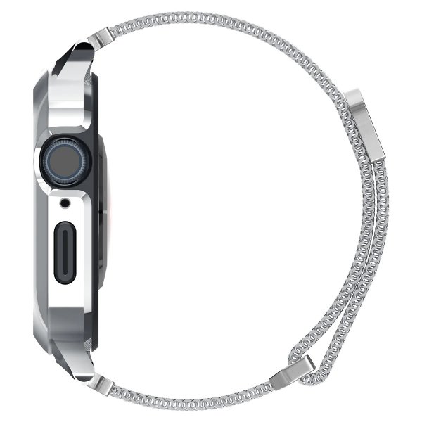 Spigen Apple Watch 40mm Skal med Armband Metal Fit Pro Silver