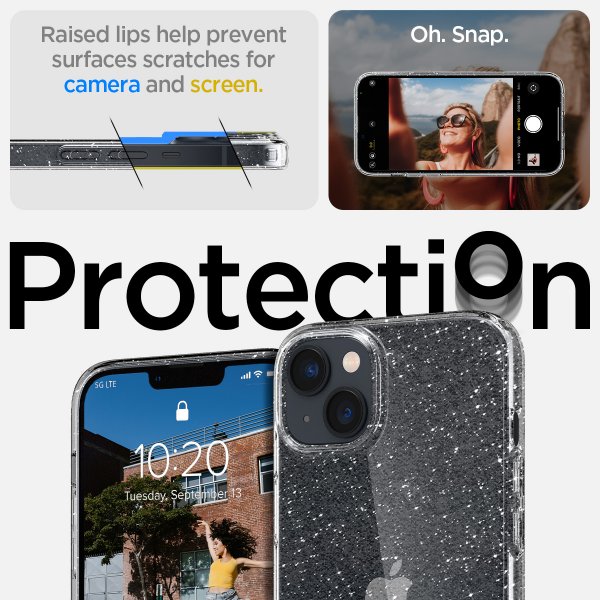 Spigen iPhone 14 Plus Skal Liquid Crystal Glitter Crystal Quartz