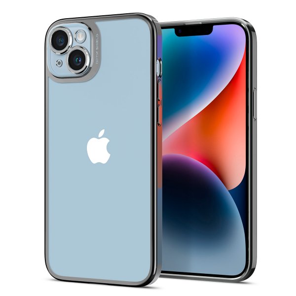 Spigen iPhone 14 Plus Skal Optik Crystal Chrome Gray