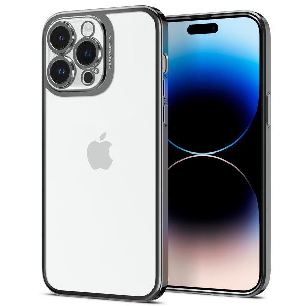 Spigen iPhone 14 Pro Skal Optik Crystal Chrome Gray