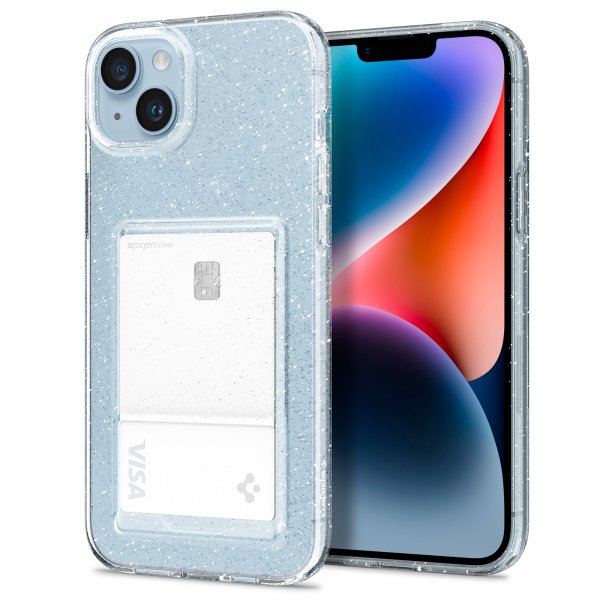 Spigen iPhone 14 Skal Crystal Slot Glitter Crystal Quartz
