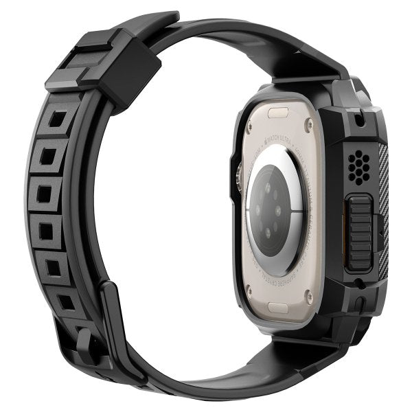 Spigen Apple Watch Ultra Skal och Armband Rugged Armor Pro Svart
