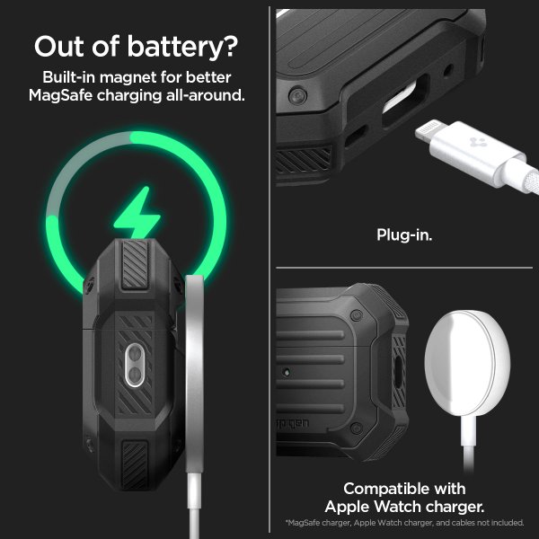 Spigen AirPods Pro 2 Skal Tough Armor MagSafe Svart