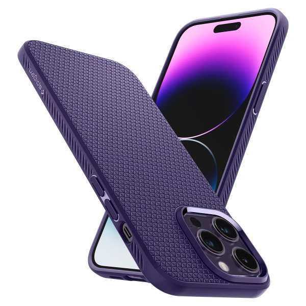 Spigen iPhone 14 Pro Max Skal Liquid Air Deep Purple
