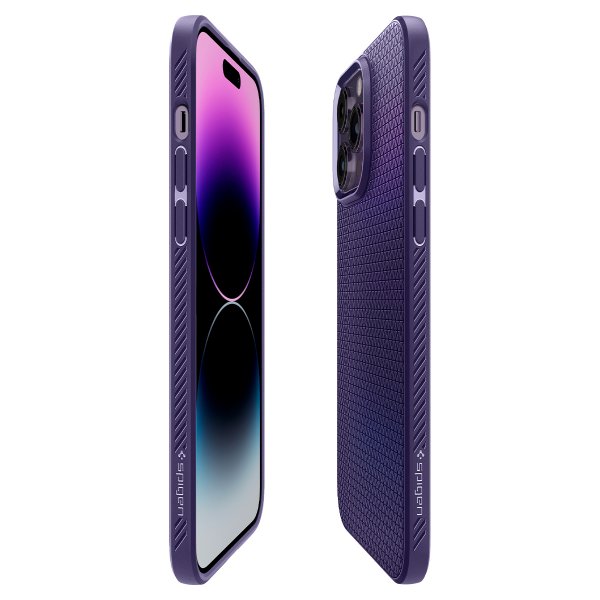 Spigen iPhone 14 Pro Skal Liquid Air Deep Purple