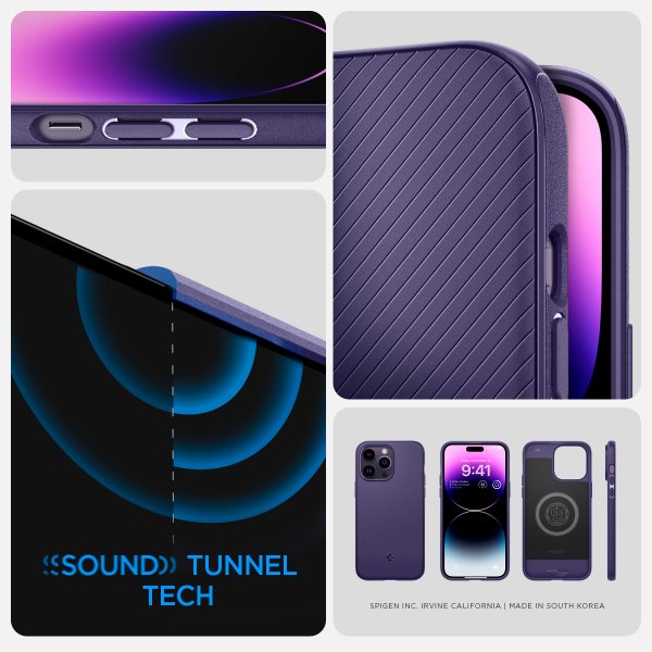 Spigen iPhone 14 Pro Skal Mag Armor MagFit Deep Purple