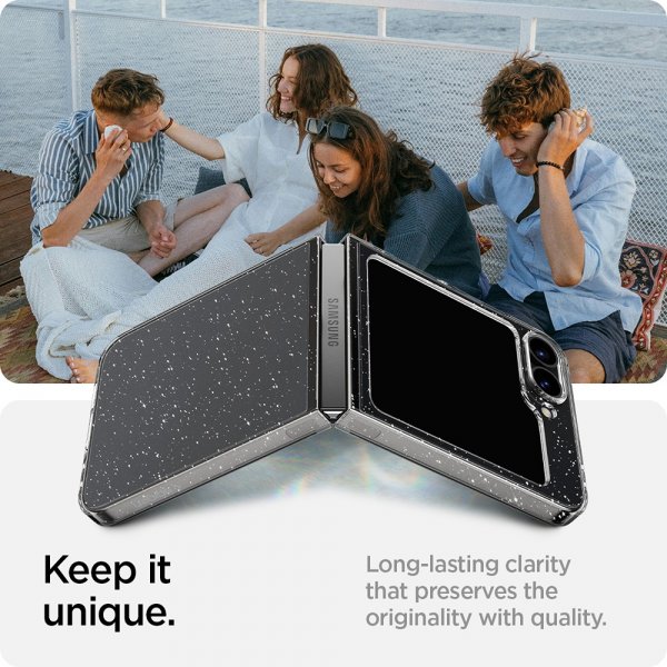 Spigen Samsung Galaxy Z Flip 6/Flip 7 FE Skal Air Skin Glitter Crystal Quartz