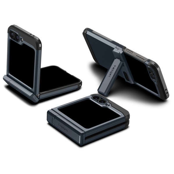 Spigen Samsung Galaxy Z Flip 6/Flip 7 FE Skal Tough Armor Pro Metal Slate
