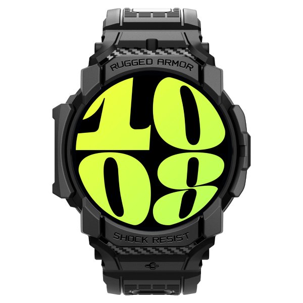 Spigen Samsung Galaxy Watch 7 44mm Armband och Skal Rugged Armor Pro Matte Black