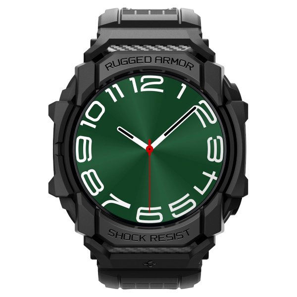 Spigen Samsung Galaxy Watch Ultra Armband och Skal Rugged Armor Pro Matte Black